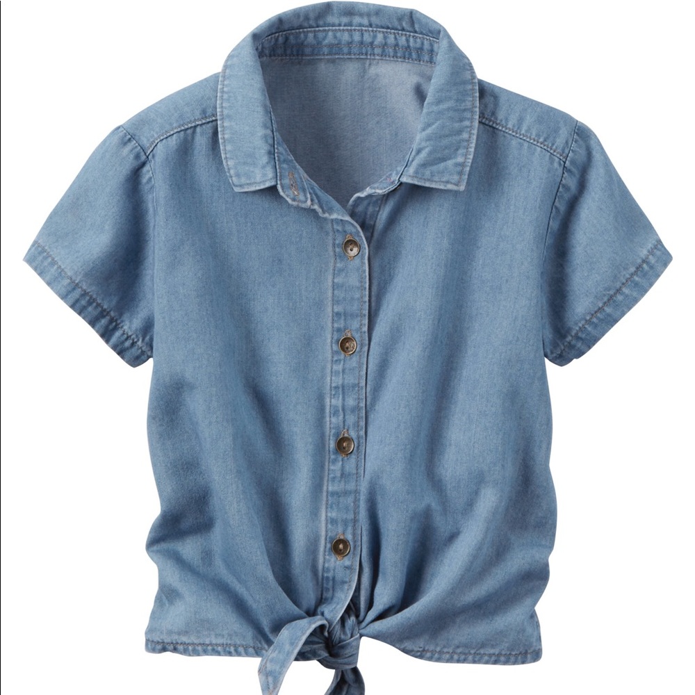 Carter’s Girls Chambray tie-front shirt